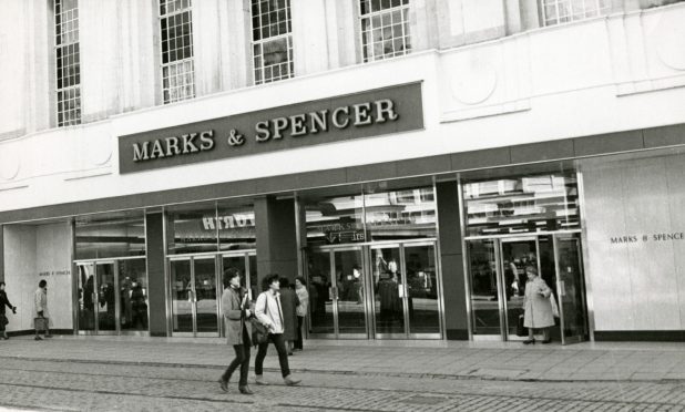 The M&S store on the Murraygate, Dundee, in the 1980s.