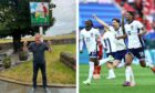 Piers Morgan watched England qualify for the Euro 2024 semi-finals in St Andrews. Image: Piers Morgan/Instagram/Michael Zemanek/Shutterstock