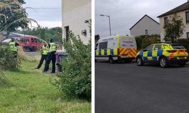 Police stand guard at Kirriemuir home after report of cannabis factory