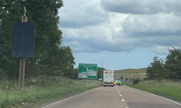 Emergency services at the scene on the A92. Image: Supplied