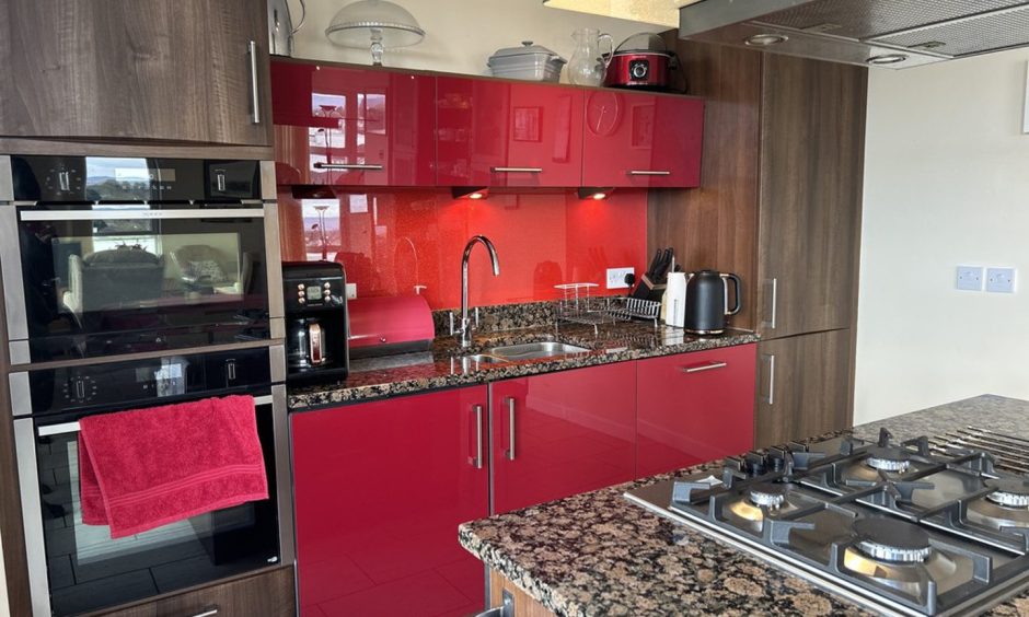 Kitchen at Monart Road penthouse, Perth.