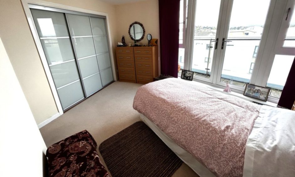 Bedroom at Monart Road penthouse, Perth.