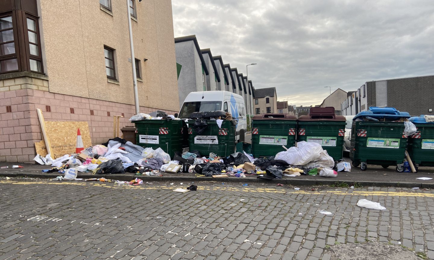 The rubbish on Daniel Street in Dundee.