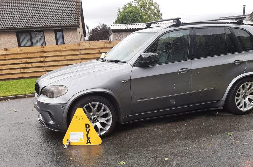 Vehicles were clamped across Angus as part of a DVLA crackdown