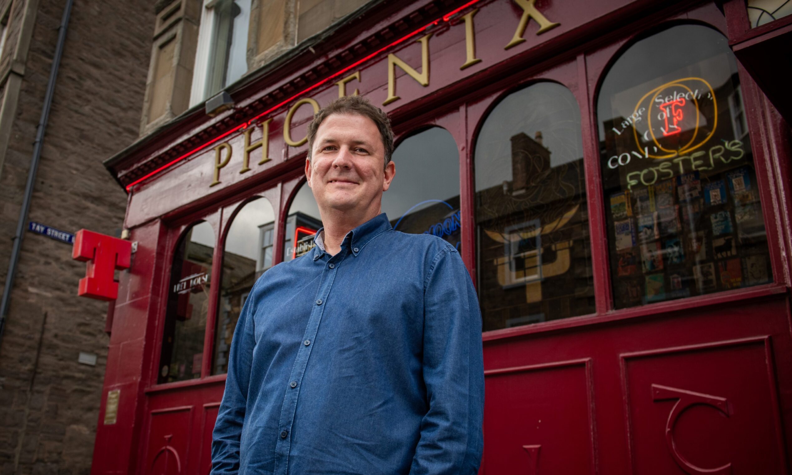 Andy Robertson outside The Phoenix. Image: Kim Cessford/DC Thomson.