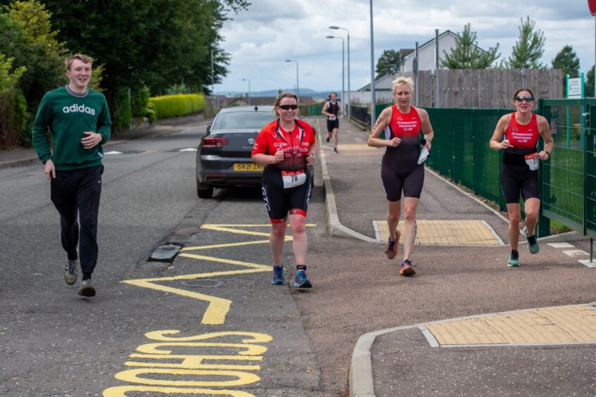 Action shots from Forfar triathlon.