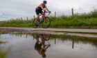 A cyclist out on the course near Lunanhead. Image: Kim Cessford / DC Thomson