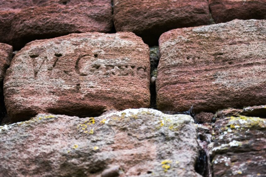 One of the names inscribed on the wall of Red Castle. Image: Kim Cessford.