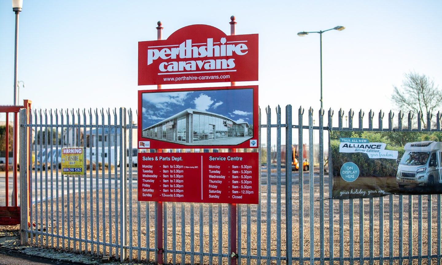 Perthshire caravans near Errol.