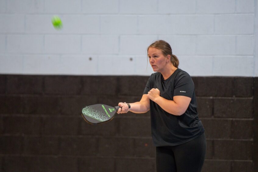 Pickleball coaching at Carnoustie.