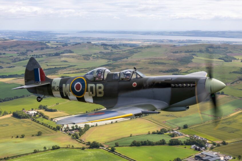 The Spitfire flew from Perth Airport last year.