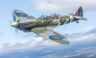 The Spitfire in the skies over Perthshire.