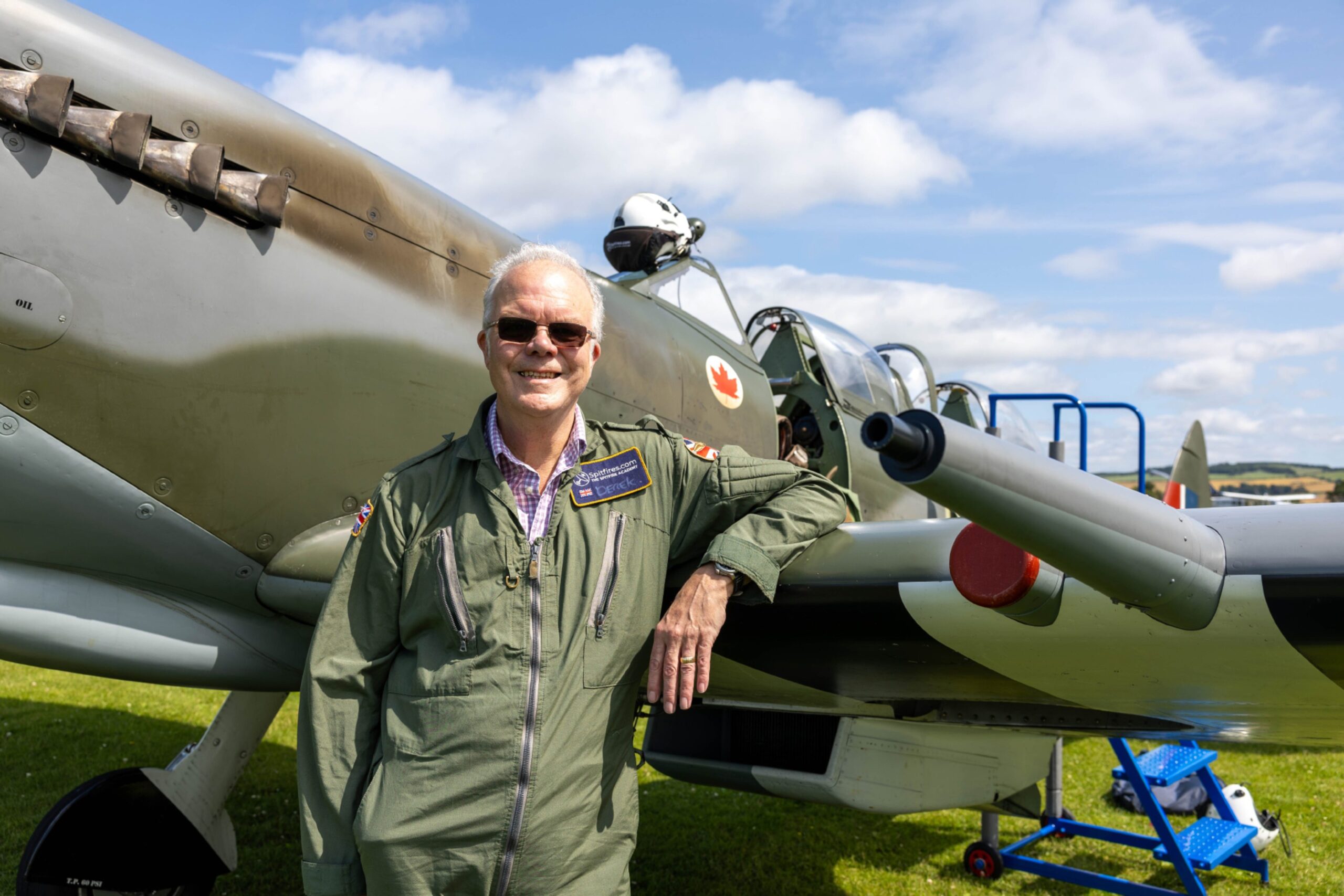 Derek Darnell from Inverness is all smiles after his flight.