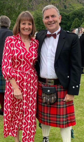 Karen and Stuart Brown at royal garden party