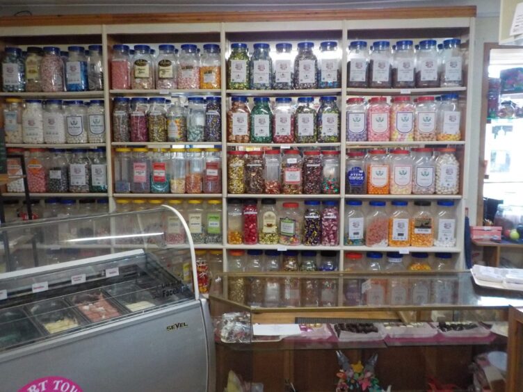 Row upon row of sweets - and various flavours of ice cream.