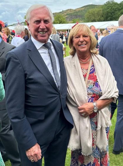 Norrie and Pam Gray at royal garden party, Edinburgh