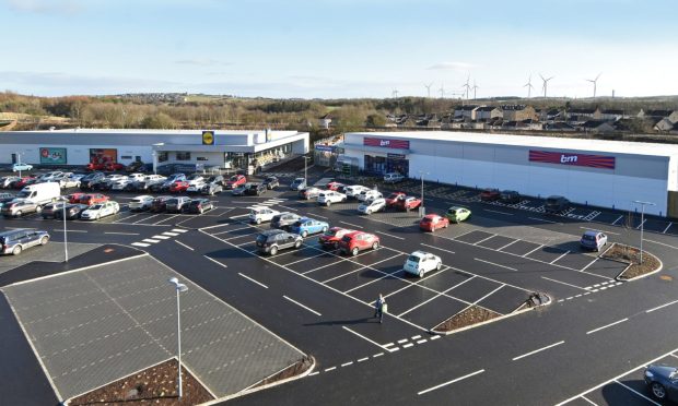 Lidl and B&M off Cowdenbeath's High Street.