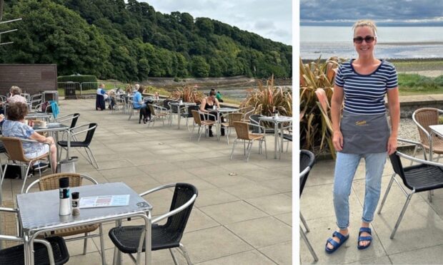 Nova Gamble says business is down at her Sands cafe in Aberdour due to the weather. Image: Nova Gamble