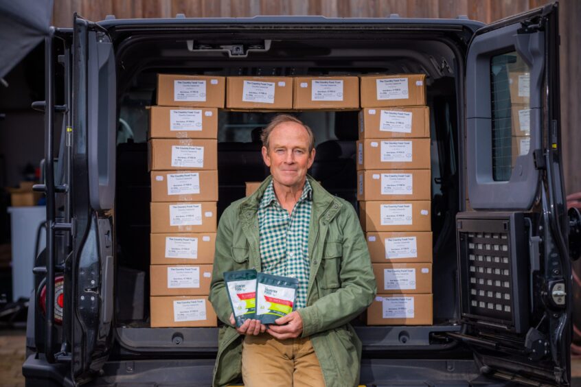 Timothy's estate donates pheasant and venison to The Country Food Trust. 