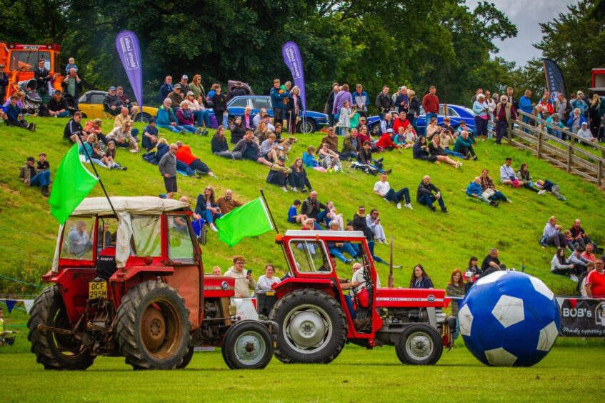 Tractor football at Glamis Extravaganza.