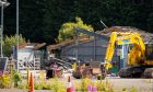 Demolition has begun at the former British Car Auction site in Kinross.