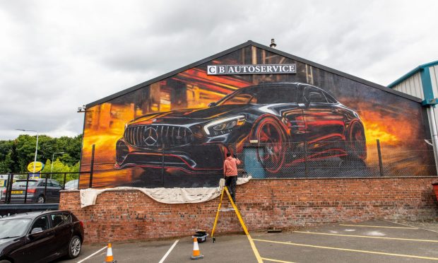 The Kirkcaldy Mercedes mural