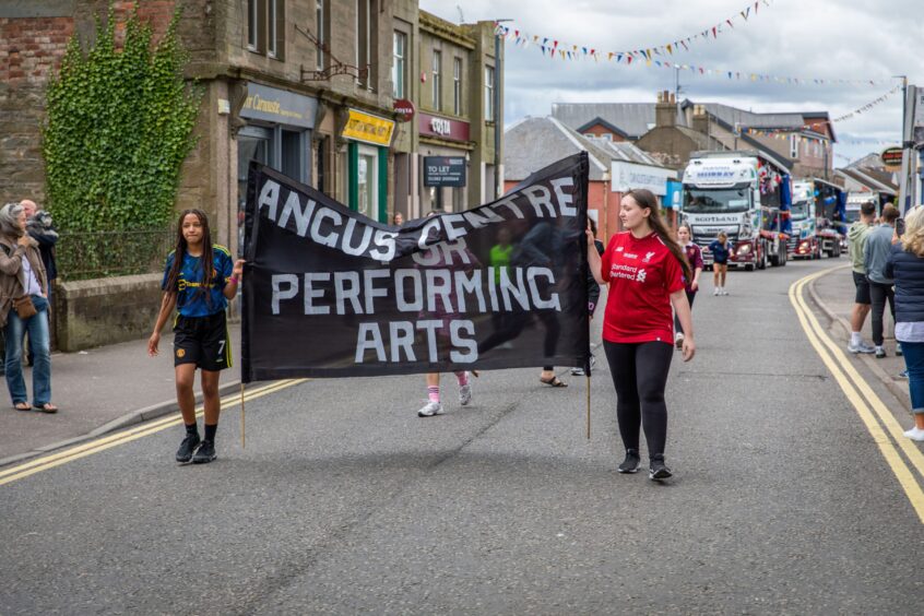 Angus Centre for Performing Arts in Carnoustie gala parade.