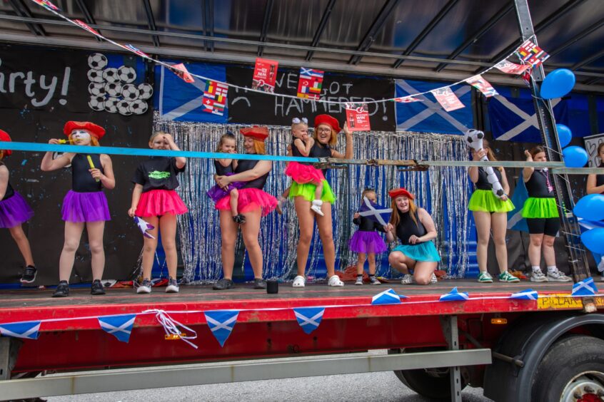 Float parade at Carnoustie gala day.