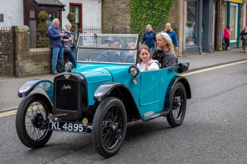 Austin car in Carnoustie gala day parade.