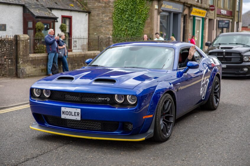 American car in Carnoustie gala day parade.