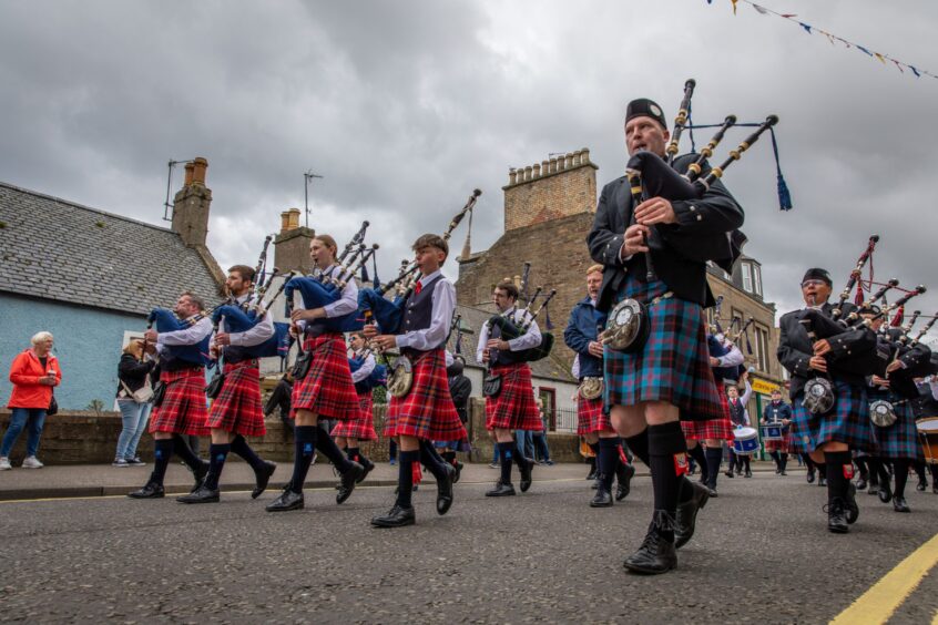 Pipe band at Carnoustie gala.