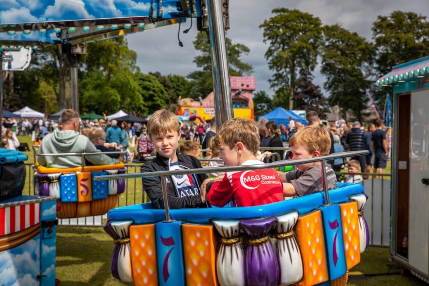 Children's rides at Carnoustie gala day.