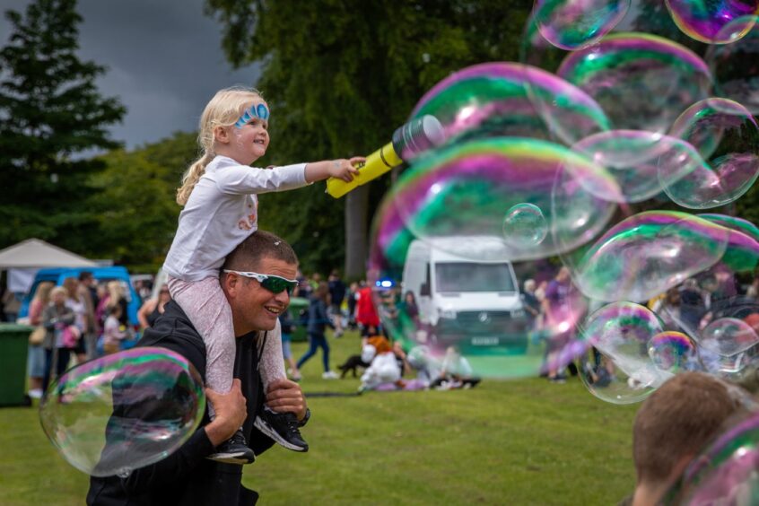 Bubbles at Carnoustie gala day.