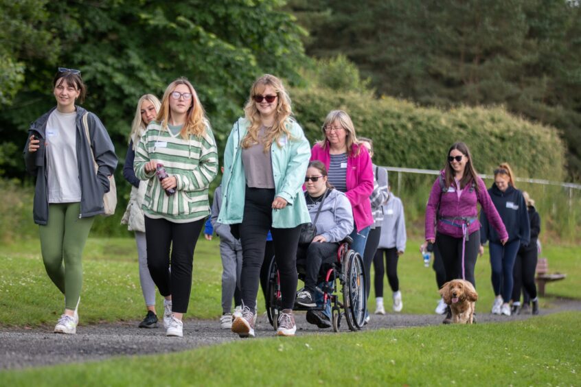 Members of Girls who Walk Fife pictured at Lochore Meadows recently.