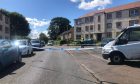 Police taped off a section of the street. Image: James Simpson/DC Thomson