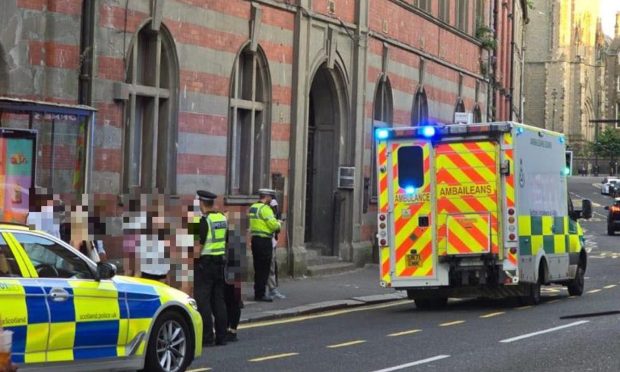 Police at Seagate, Dundee