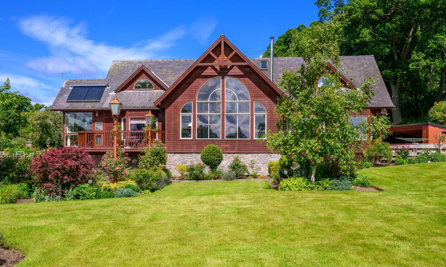 An exterior shot of Sunfield House and gardens.