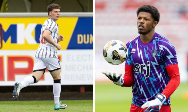 Dunfermline Athletic F.C. trialists Adam Supyk and Giosue Bellagambi.