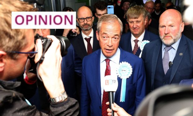 Reform UK leader Nigel Farage quizzed by media after becoming Clacton MP.