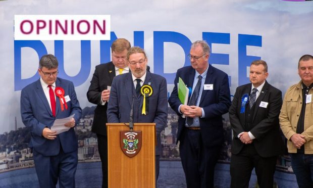 SNP MP Chris Law delivers speech after winning Dundee Central. Image: Kim Cessford/DC Thomson
