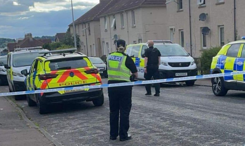 Police at Kirkcaldy's Cairns Street East