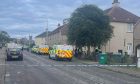 Police taped off Cairns Street in Kirkcaldy on Sunday. Image: Fife Jammer Locations/FJL Services