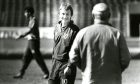 Paul Sturrock and Dundee United boss Jim McLean on the training ground