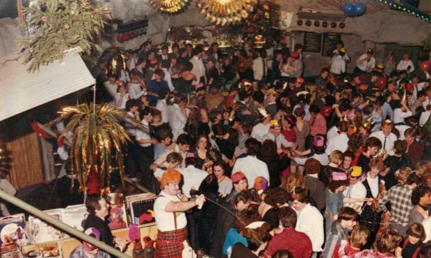 A busy scene inside Coconut Grove, which was among the dozen nightclubs in Dundee in 1984.
