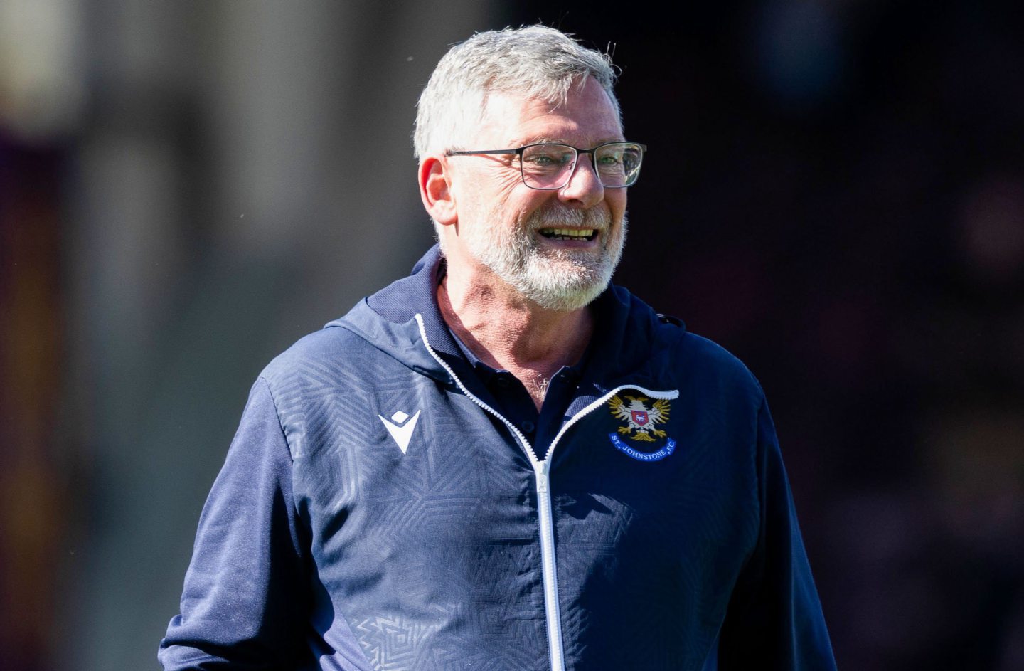 A smiling Craig Levein in a St Johnstone training jacket