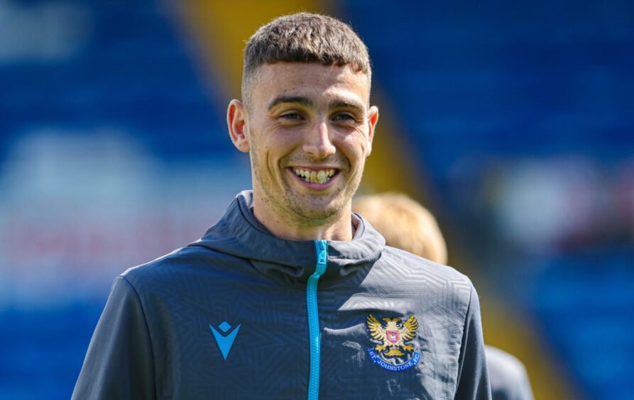 Liam Parker, smiling before a St Johnstone game.
