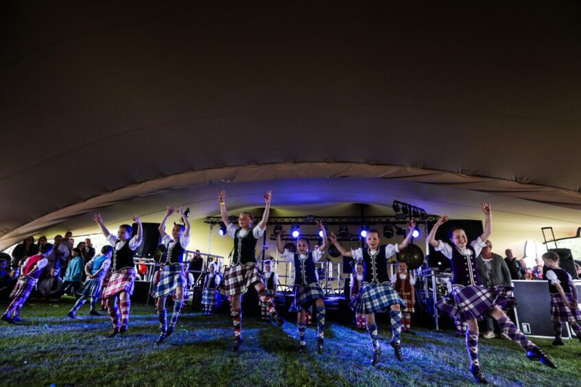 Highland dancer at Debra Fest in Montrose.