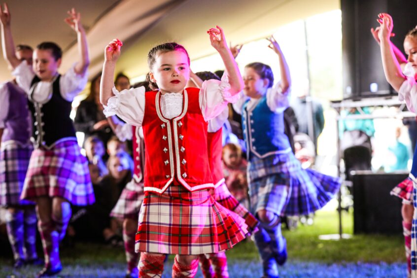 Highland dancers at Debra Fest in Montrose.