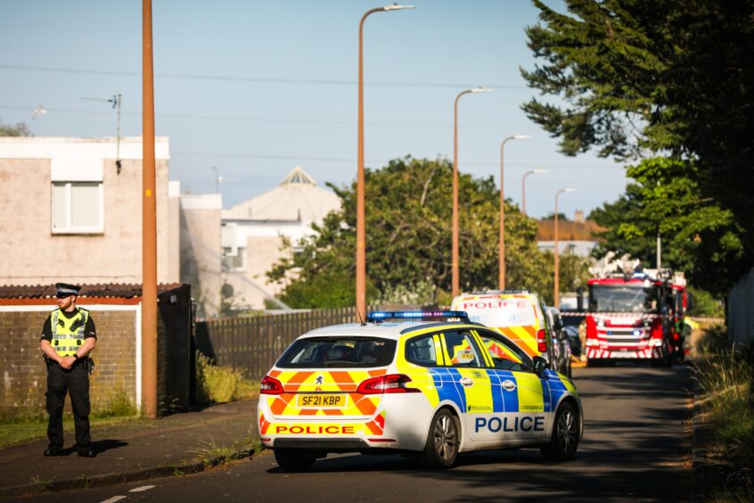 Police closed off several roads in the immediate area.