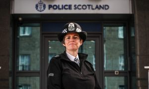 Tayside Divisional Commander, Chief Superintendent Nicola Russell outside Bell Street Police Headquarters in Dundee